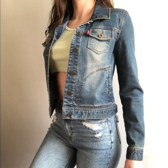 Y2K Vintage Denim Button Up Jean Jacket Medium - Picture 4 of 8